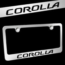 Brand New 1PCS Toyota Corolla Chrome Plated Brass License Plate Frame Officially Licensed