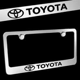 Brand New 1PCS Toyota Chrome Plated Brass License Plate Frame Officially Licensed