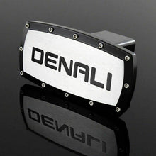 Load image into Gallery viewer, Brand New Denali Black Tow Hitch Cover Plug Cap 2&quot; Trailer Receiver Engraved Billet Allen Bolts Official Licensed Products