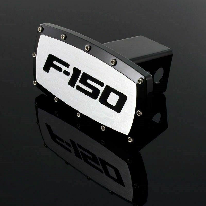 Brand New F150 Black Tow Hitch Cover Plug Cap 2" Trailer Receiver Engraved Billet Allen Bolts Official Licensed Products