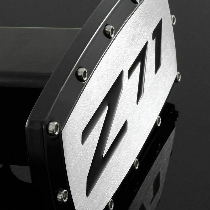 Brand New Z71 Black Tow Hitch Cover Plug Cap 2" Trailer Receiver Engraved Billet Allen Bolts Official Licensed Products