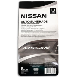 BRAND New Nissan Plasticolor  Official License Product Black Matte Finish Sunshade Car Truck or SUV Front Nissan Letters Windshield