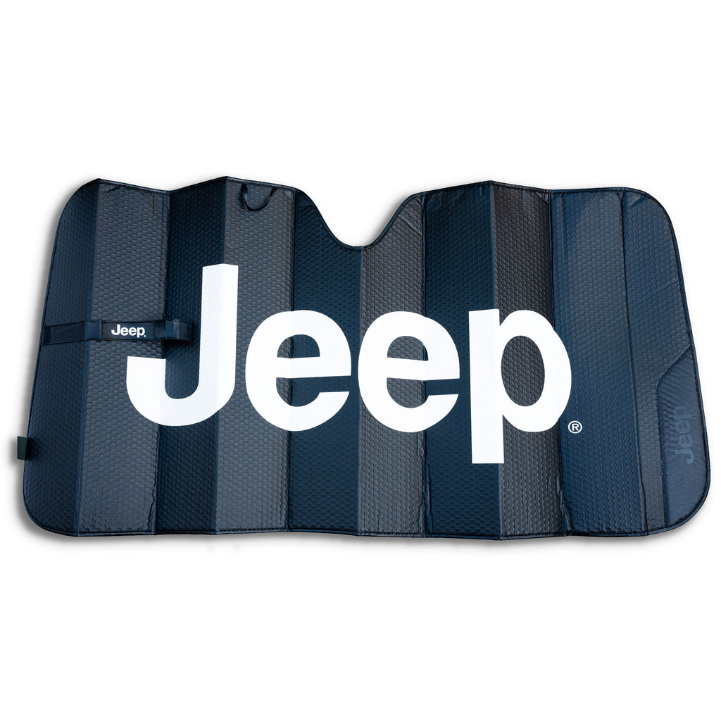 BRAND New Jeep Plasticolor Official License Product Black Matte Finish Sunshade Car Truck or SUV Front Jeep Letters Windshield
