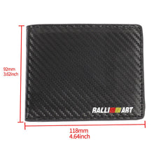 Load image into Gallery viewer, Brand New Ralliart Men&#39;s Carbon Fiber Leather Bifold Credit Card ID Holder Wallet US