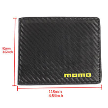 Load image into Gallery viewer, Brand New Momo Men&#39;s Carbon Fiber Leather Bifold Credit Card ID Holder Wallet US