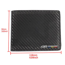 Load image into Gallery viewer, Brand New Mugen Power Men&#39;s Carbon Fiber Leather Bifold Credit Card ID Holder Wallet US