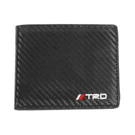 Brand New TRD Men's Carbon Fiber Leather Bifold Credit Card ID Holder Wallet US