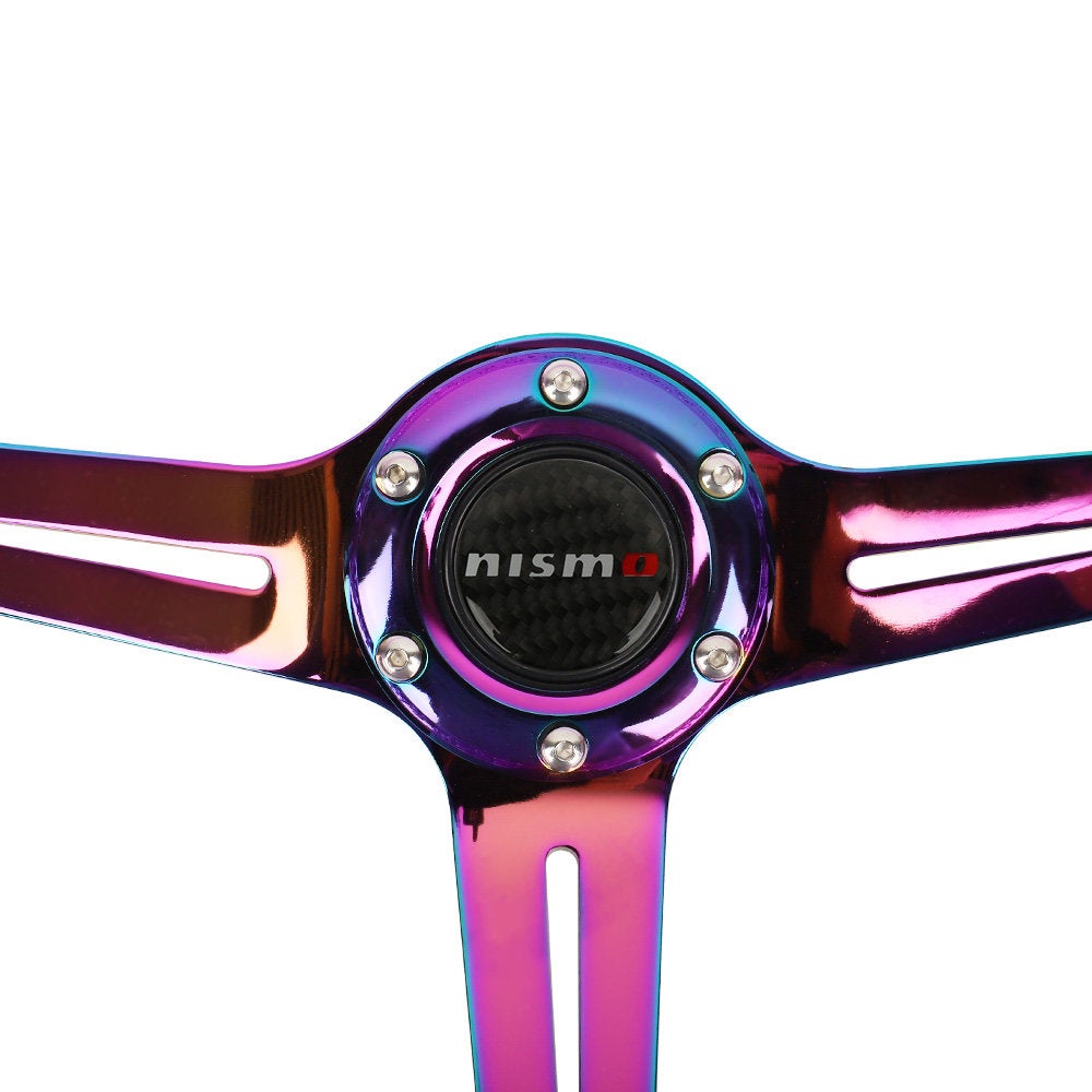 Brand New Universal Nismo 6-Hole 350mm Deep Dish Vip Clear Crystal Bubble Neo Spoke STEERING WHEEL