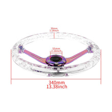 Load image into Gallery viewer, Brand New Universal Nismo 6-Hole 350mm Deep Dish Vip Clear Crystal Bubble Neo Spoke STEERING WHEEL