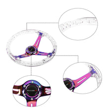 Load image into Gallery viewer, Brand New Universal Nismo 6-Hole 350mm Deep Dish Vip Clear Crystal Bubble Neo Spoke STEERING WHEEL