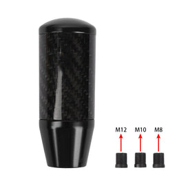 Brand New Universal Ralliart Black Carbon Fiber Manual Gear Stick Shift Knob Lever Shifter M12 M10 M8
