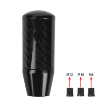 Load image into Gallery viewer, Brand New Universal Momo Black Carbon Fiber Manual Gear Stick Shift Knob Lever Shifter M12 M10 M8