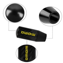 Load image into Gallery viewer, Brand New Universal Momo Black Carbon Fiber Manual Gear Stick Shift Knob Lever Shifter M12 M10 M8