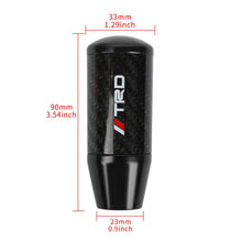 Load image into Gallery viewer, Brand New Universal TRD Black Carbon Fiber Manual Gear Stick Shift Knob Lever Shifter M12 M10 M8