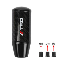 Load image into Gallery viewer, Brand New Universal TRD Black Carbon Fiber Manual Gear Stick Shift Knob Lever Shifter M12 M10 M8