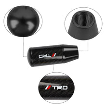 Load image into Gallery viewer, Brand New Universal TRD Black Carbon Fiber Manual Gear Stick Shift Knob Lever Shifter M12 M10 M8