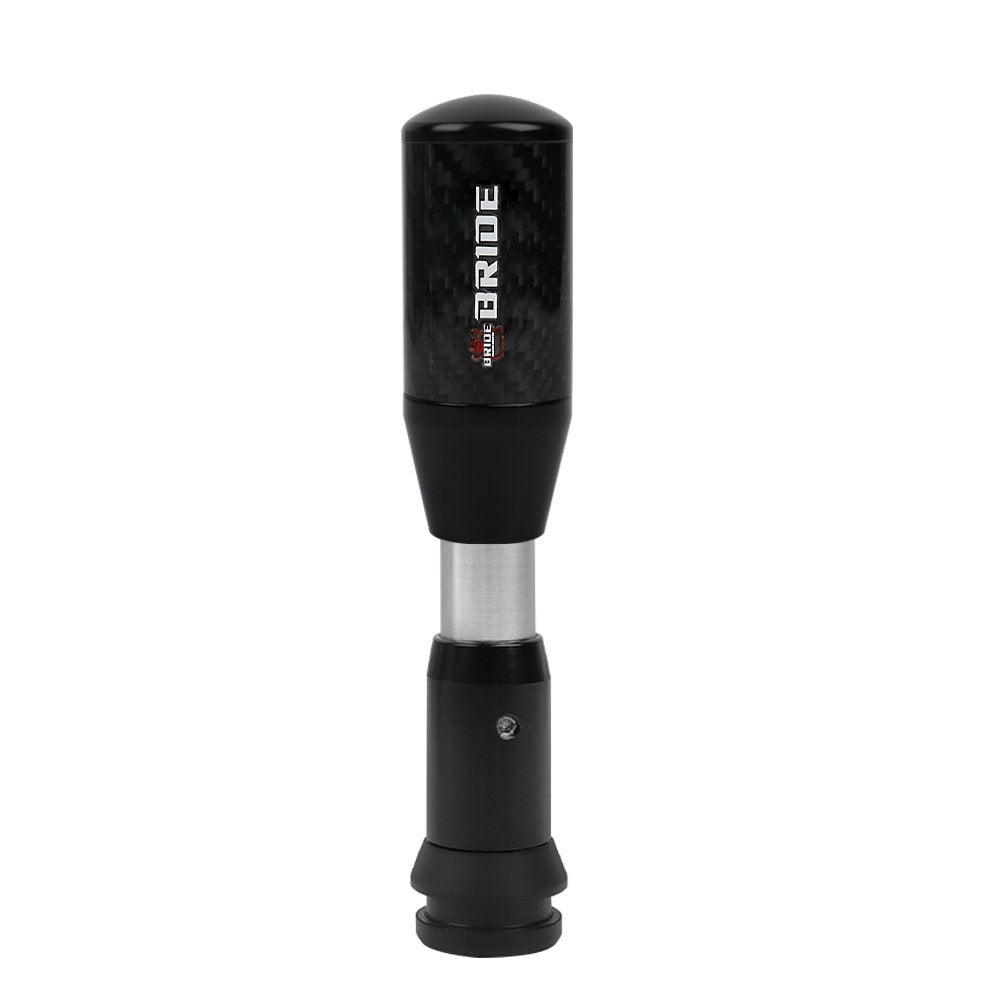 Brand New Universal Bride Black Carbon Fiber Automatic Gear Shift Knob Shifter Lever Head