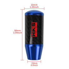 Load image into Gallery viewer, Brand New Universal HKS Blue Carbon Fiber Manual Gear Stick Shift Knob Lever Shifter M12 M10 M8