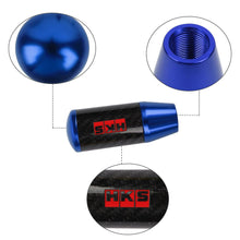 Load image into Gallery viewer, Brand New Universal HKS Blue Carbon Fiber Manual Gear Stick Shift Knob Lever Shifter M12 M10 M8
