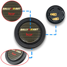 Load image into Gallery viewer, Brand New Universal Jdm Ralliart Car Horn Button Steering Wheel Center Cap Carbon Fiber
