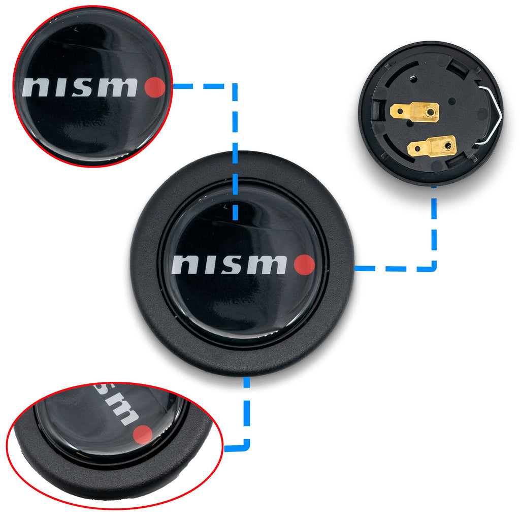 Brand New Universal Jdm Nismo Car Horn Button Steering Wheel Center Cap Black
