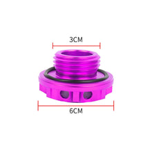 Load image into Gallery viewer, Brand New Jdm TRD Real Carbon Fiber Sticker with ALUMNIUM Purple Billet Engine Oil FILLER Cap