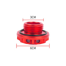 Load image into Gallery viewer, Brand New Jdm TRD Real Carbon Fiber Sticker with ALUMNIUM Red Billet Engine Oil FILLER Cap