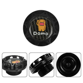 Brand New Jdm Domo Real Carbon Fiber Sticker with ALUMNIUM Black Billet Engine Oil FILLER Cap