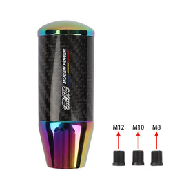 Brand New Universal Mugen Power Neo-Chrome Carbon Fiber Manual Gear Stick Shift Knob Lever Shifter M12 M10 M8