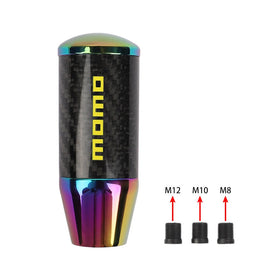 Brand New Universal Momo Neo-Chrome Carbon Fiber Manual Gear Stick Shift Knob Lever Shifter M12 M10 M8