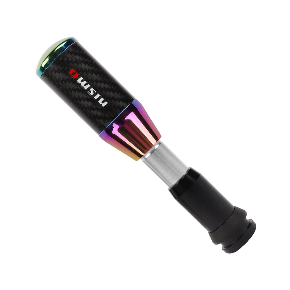 Brand New Universal Nismo Neo-Chrome Carbon Fiber Automatic Gear Shift Knob Shifter Lever Head
