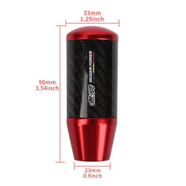 Brand New Universal Mugen Power Red Carbon Fiber Manual Gear Stick Shift Knob Lever Shifter M12 M10 M8