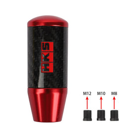 Brand New Universal HKS Red Carbon Fiber Manual Gear Stick Shift Knob Lever Shifter M12 M10 M8