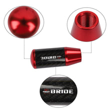 Load image into Gallery viewer, Brand New Universal Bride Red Carbon Fiber Manual Gear Stick Shift Knob Lever Shifter M12 M10 M8