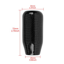 Load image into Gallery viewer, Brand New Universal V5 Black Real Carbon Fiber Car Gear Stick Shift Knob For MT Manual M12 M10 M8