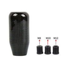 Load image into Gallery viewer, Brand New Universal V5 Black Real Carbon Fiber Car Gear Stick Shift Knob For MT Manual M12 M10 M8
