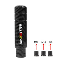 Load image into Gallery viewer, Brand New Universal Ralliart Carbon Fiber Aluminum Manual Gear Stick Shift Knob Shifter M8 M10 M12