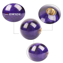 Load image into Gallery viewer, Brand New Universal Bride Pearl Purple Round Ball Shift Knob Car Gear MT Manual Shifter