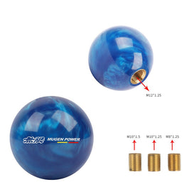 Brand New Universal Mugen Pearl Blue Round Ball Shift Knob Car Gear MT Manual Shifter