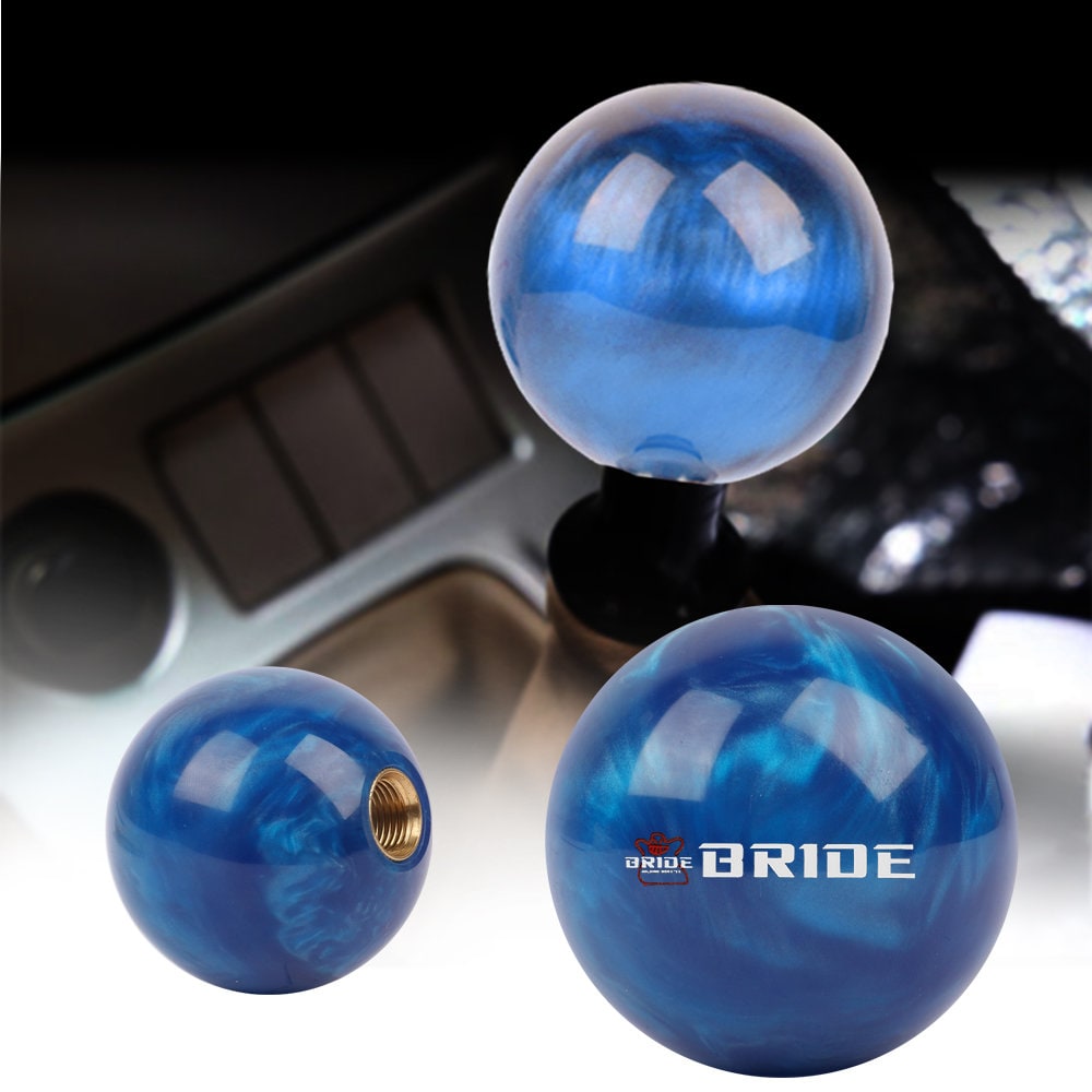Brand New Universal Bride Pearl Blue Round Ball Shift Knob Car Gear MT Manual Shifter