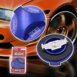 Brand New HKS Blue Engine Oil Fuel Filler Cap Billet For Mitsubishi