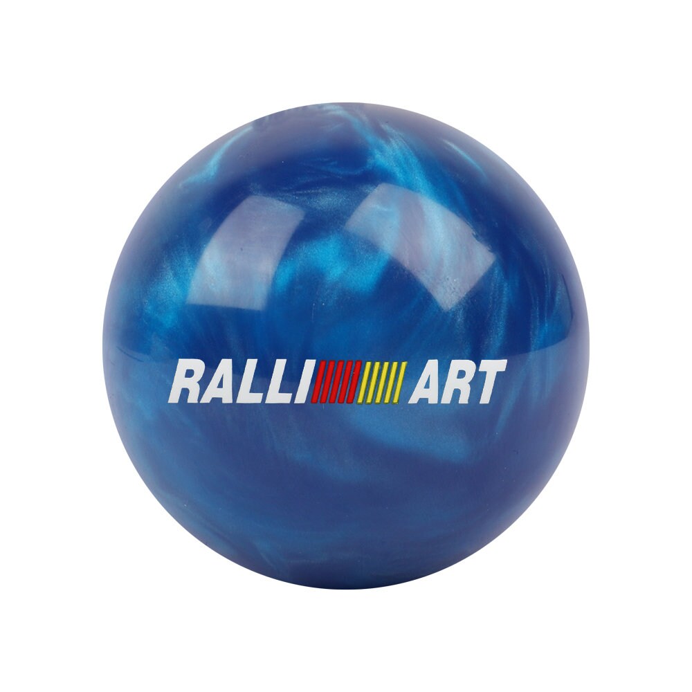Brand New Universal Ralliart Pearl Blue Round Ball Shift Knob Automatic Car Gear Shifter
