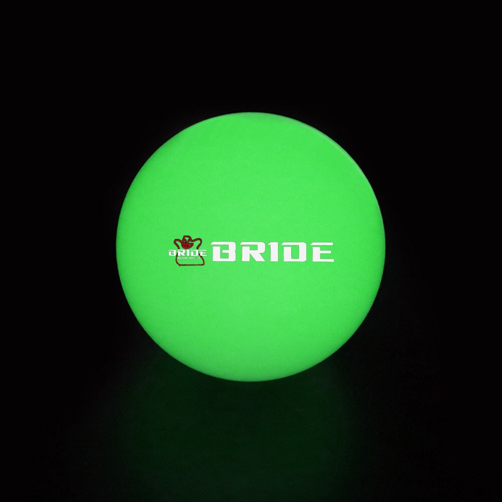 Brand New Jdm Bride Universal Glow In the Dark Green Round Ball Shift Knob M8 M10 M12 Adapter