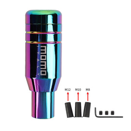 Brand New Universal JDM MOMO Aluminum Neo-Chrome Automatic Gear Stick Shift Knob Lever Shifter