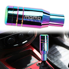 Load image into Gallery viewer, Brand New Universal JDM MOMO Aluminum Neo-Chrome Automatic Gear Stick Shift Knob Lever Shifter