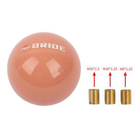 Brand New Jdm Bride Universal Glow In the Red Round Ball Shift Knob M8 M10 M12 Adapter