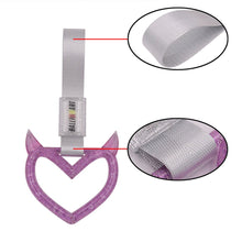 Load image into Gallery viewer, Brand New Devil Ralliart Demon Heart Purple JDM TSURIKAWA Ring Subway Train Bus Handle Strap Charm Drift