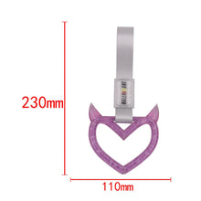Load image into Gallery viewer, Brand New Devil Ralliart Demon Heart Purple JDM TSURIKAWA Ring Subway Train Bus Handle Strap Charm Drift