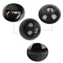 Load image into Gallery viewer, Brand New TRD Universal Real Carbon Fiber Ball Manual MT Gear Shift Shifter Knob W/Black Stripe
