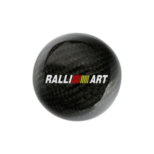 Load image into Gallery viewer, Brand New Ralliart Universal Real Carbon Fiber Ball Manual MT Gear Shift Shifter Knob W/Black Stripe